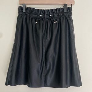 Vero Moda Drawstring Faux Leather Mini Skirt Women’s Size M